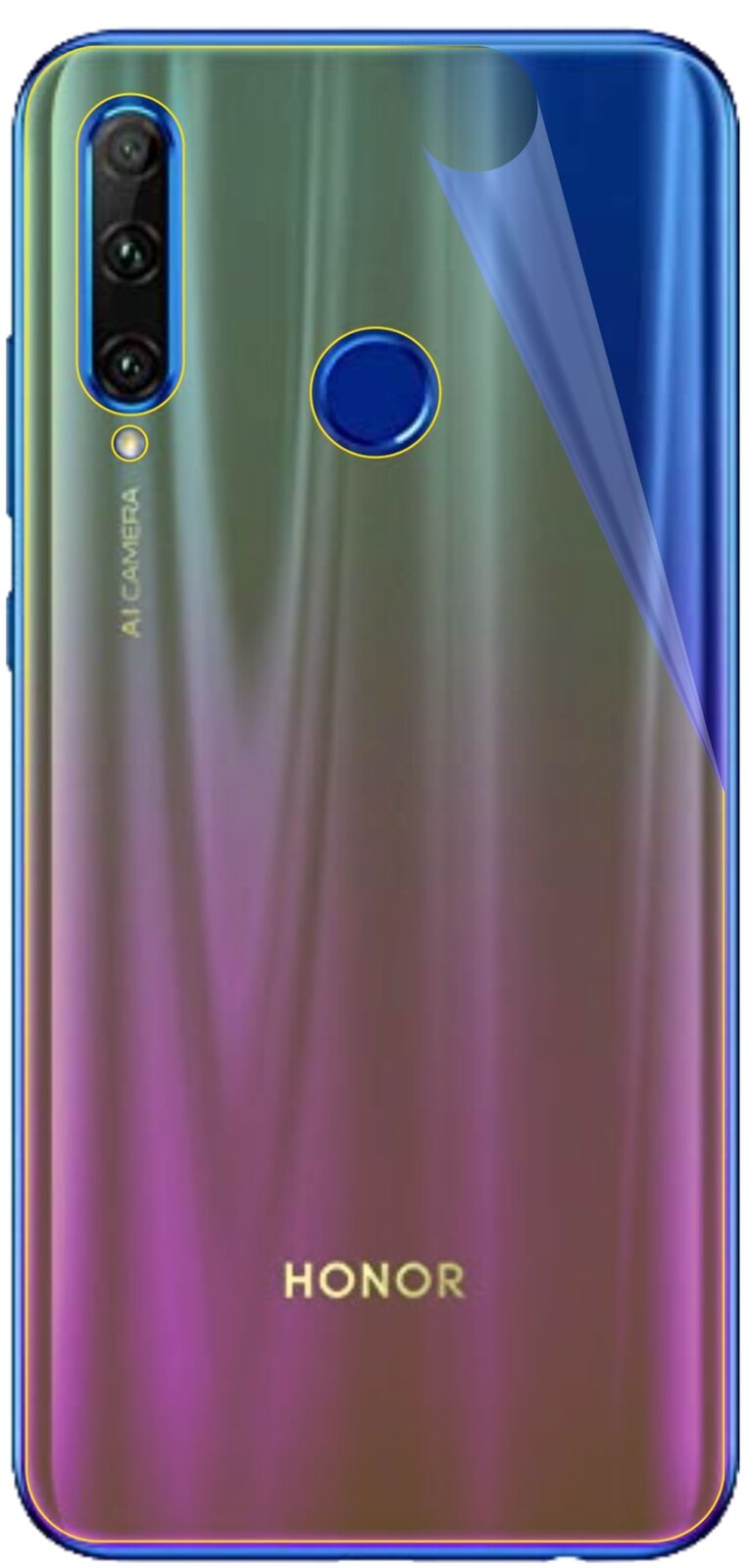 dipos Displayschutz für Honor 20 lite Rückseite, transparente Oberfläche, geringe Dicke und perfekte Passform