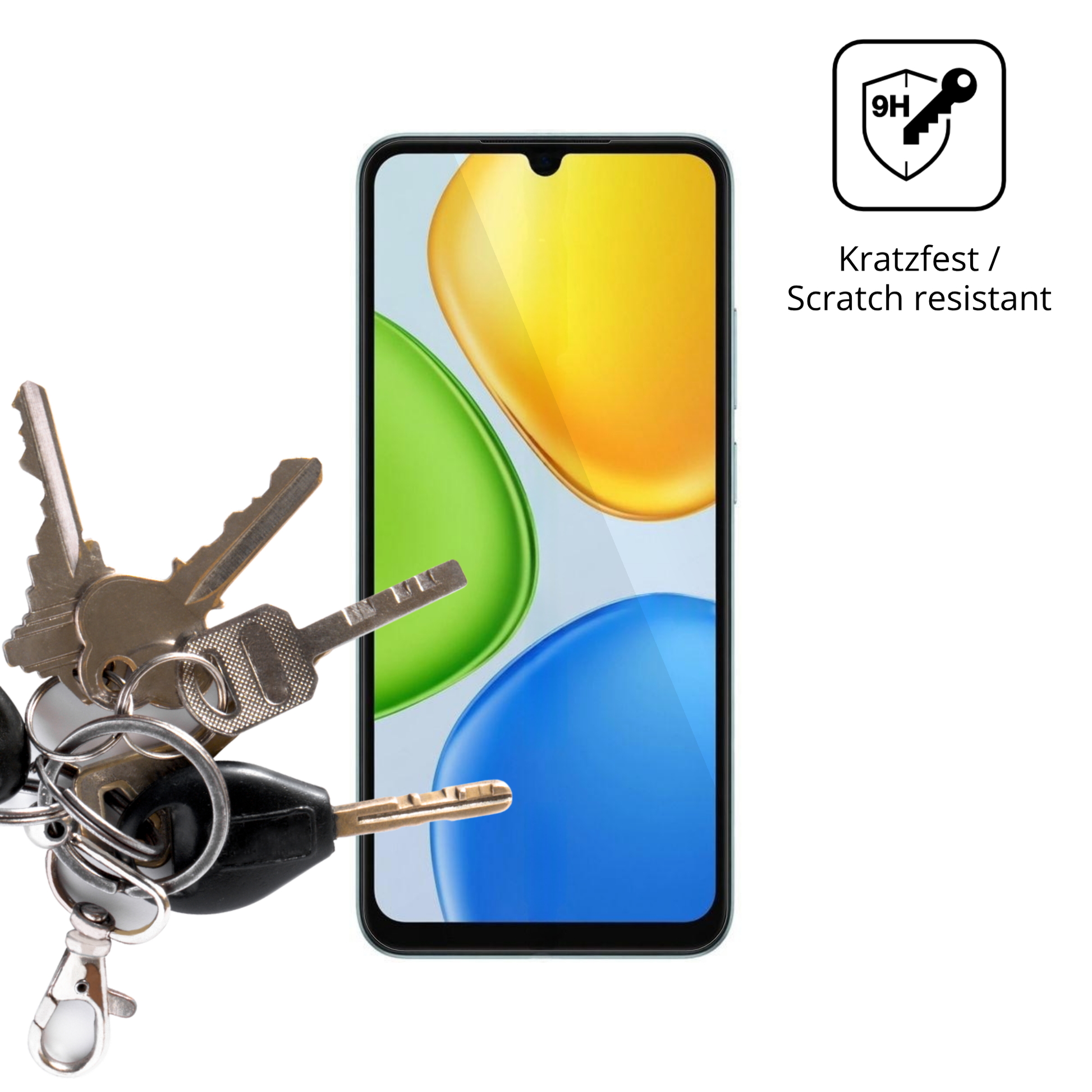 dipos Displayschutz für Honor Play 80, transparente Oberfläche, perfekte Passform auch für die Rundungen