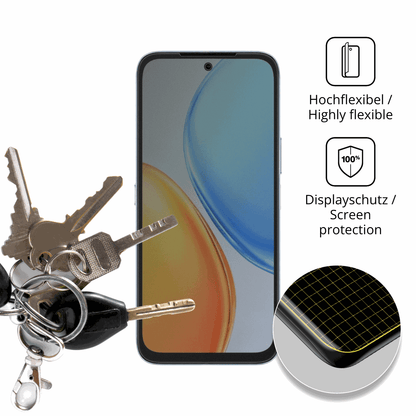 dipos Displayschutz für Honor Play 80 Plus, mit Blickschutzfilter und perfekter Passform auch für die Rundungen