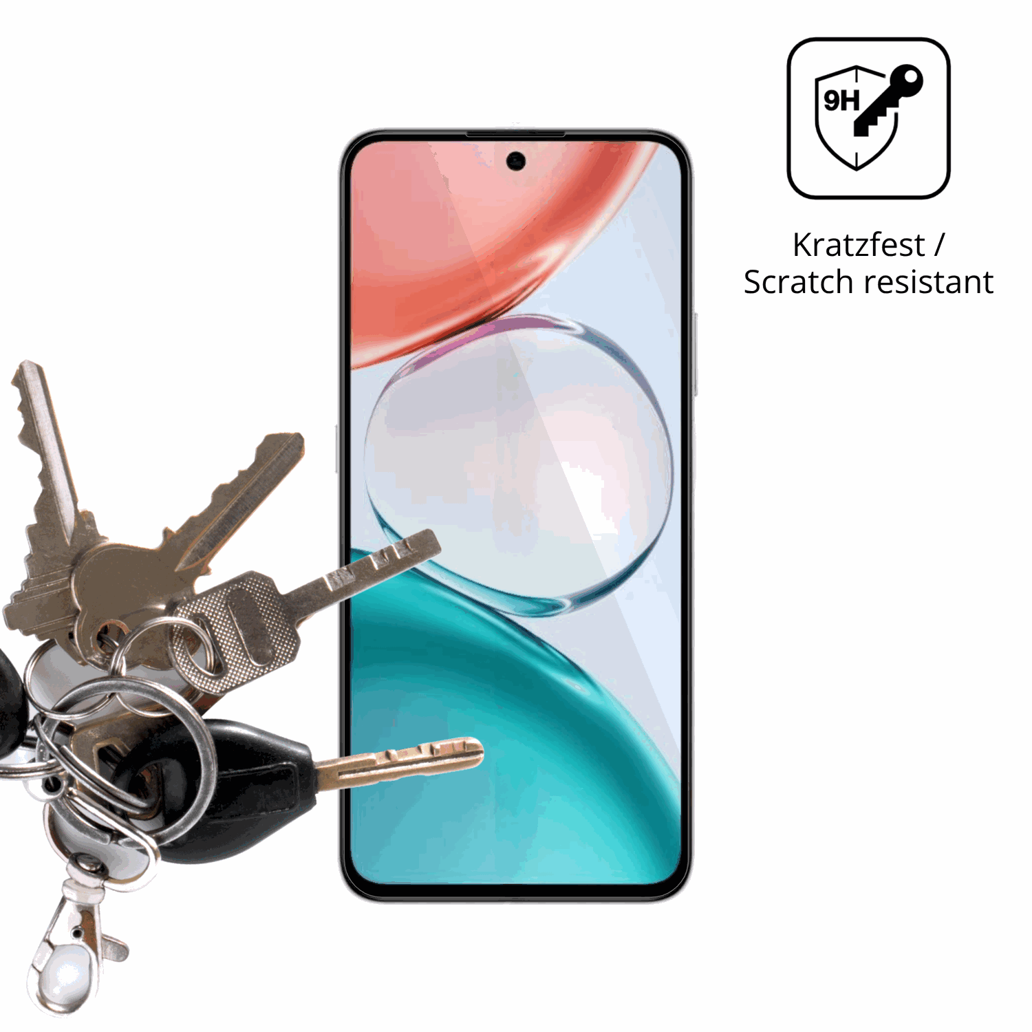 dipos Displayschutz für Honor Play 80 Pro, transparente Oberfläche, perfekte Passform auch für die Rundungen