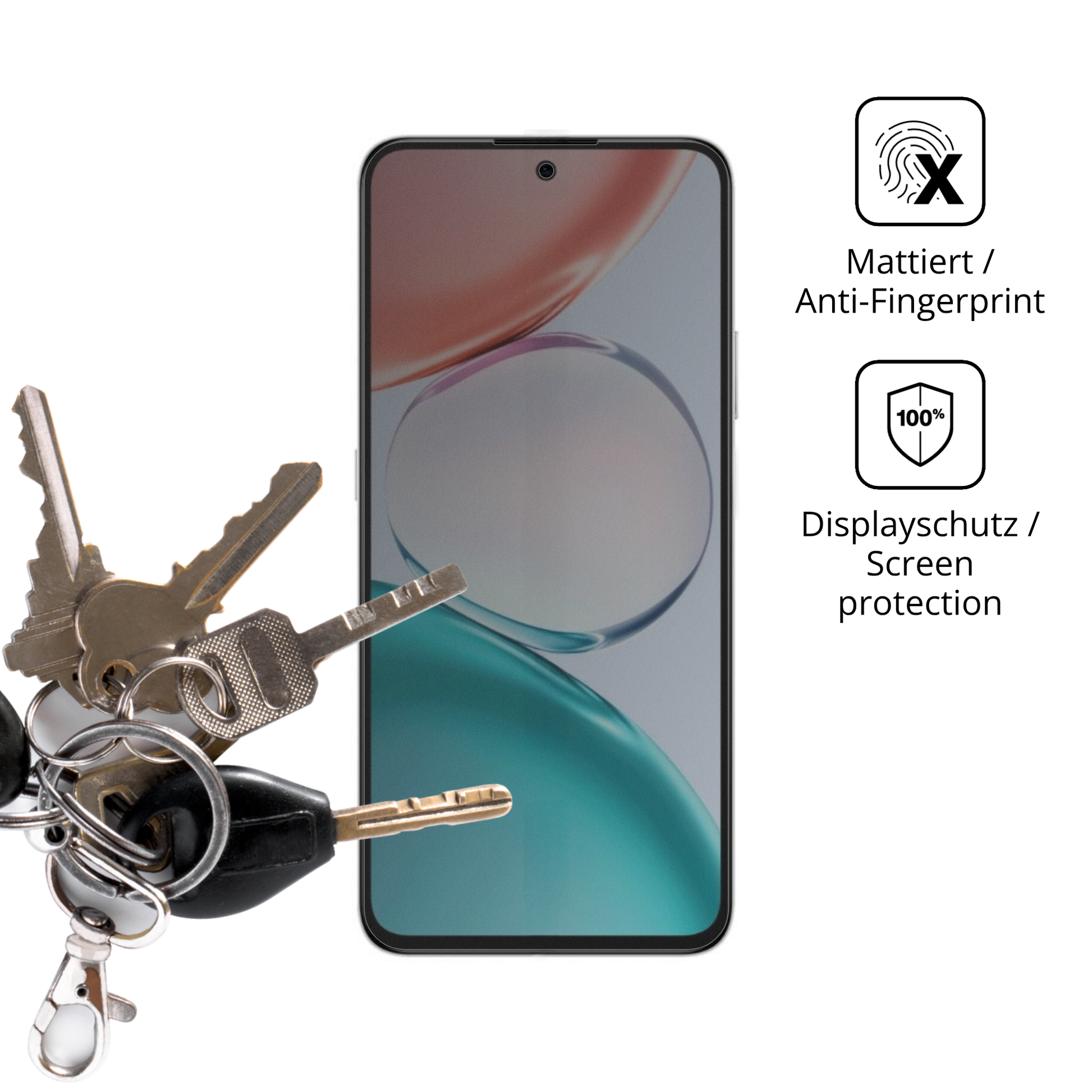 dipos Displayschutz für Honor Play 80 Pro, mattierte Oberfläche, Blickschutzfilter und perfekter Passform