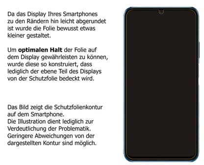 dipos Displayschutz für Honor X30 Max, transparente Oberfläche, perfekte Passform auch für die Rundungen