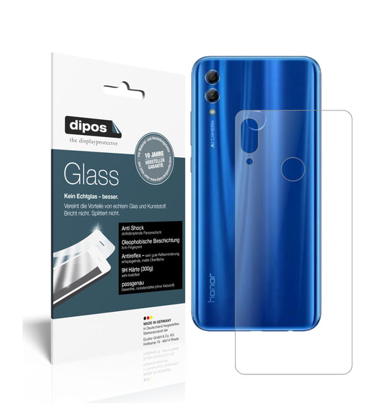 Matte Displayschutzfolie von dipos passend für Honor 10i Rückseite, 9H kratzfest und blasenfrei montiert