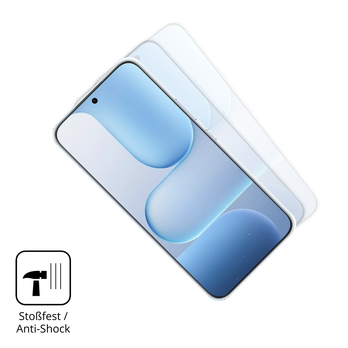 Schutz gegen Kratzer auf dem honor500 Glas durch Schlüssel, Stöße gegen die Tischkante oder Stürze