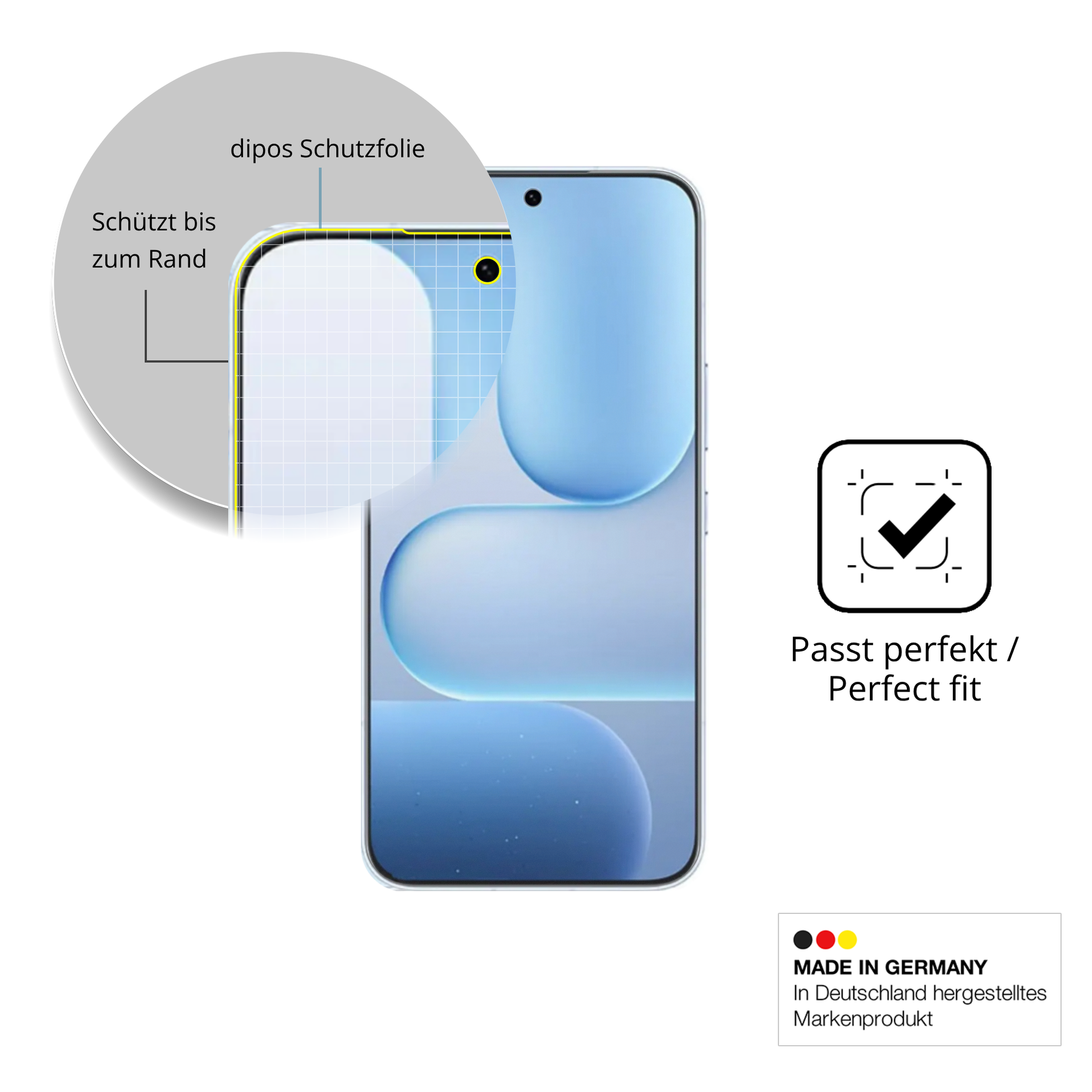 Besonders flexibler Displayschutz mit Anti-Shock-Schicht im Materialmix