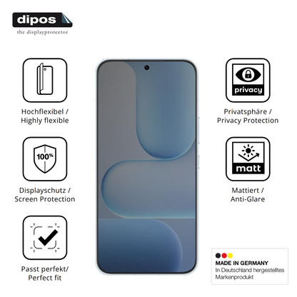 Flexible TPU-Folie passend zugeschnitten für honor500, mit Privatsphäre-Schutz durch Sichtschutz-Folie