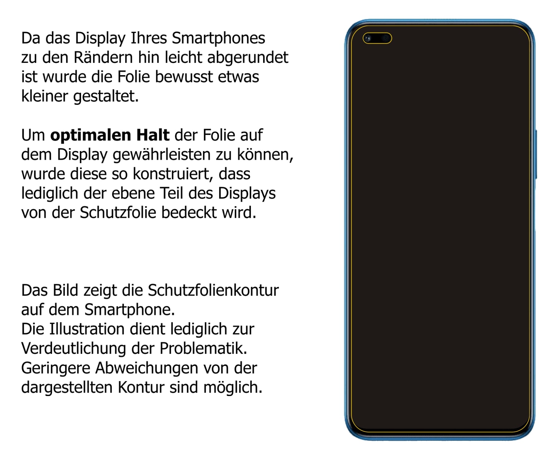 Dünne und klare Folie passend zugeschnitten für Honor 50 Lite