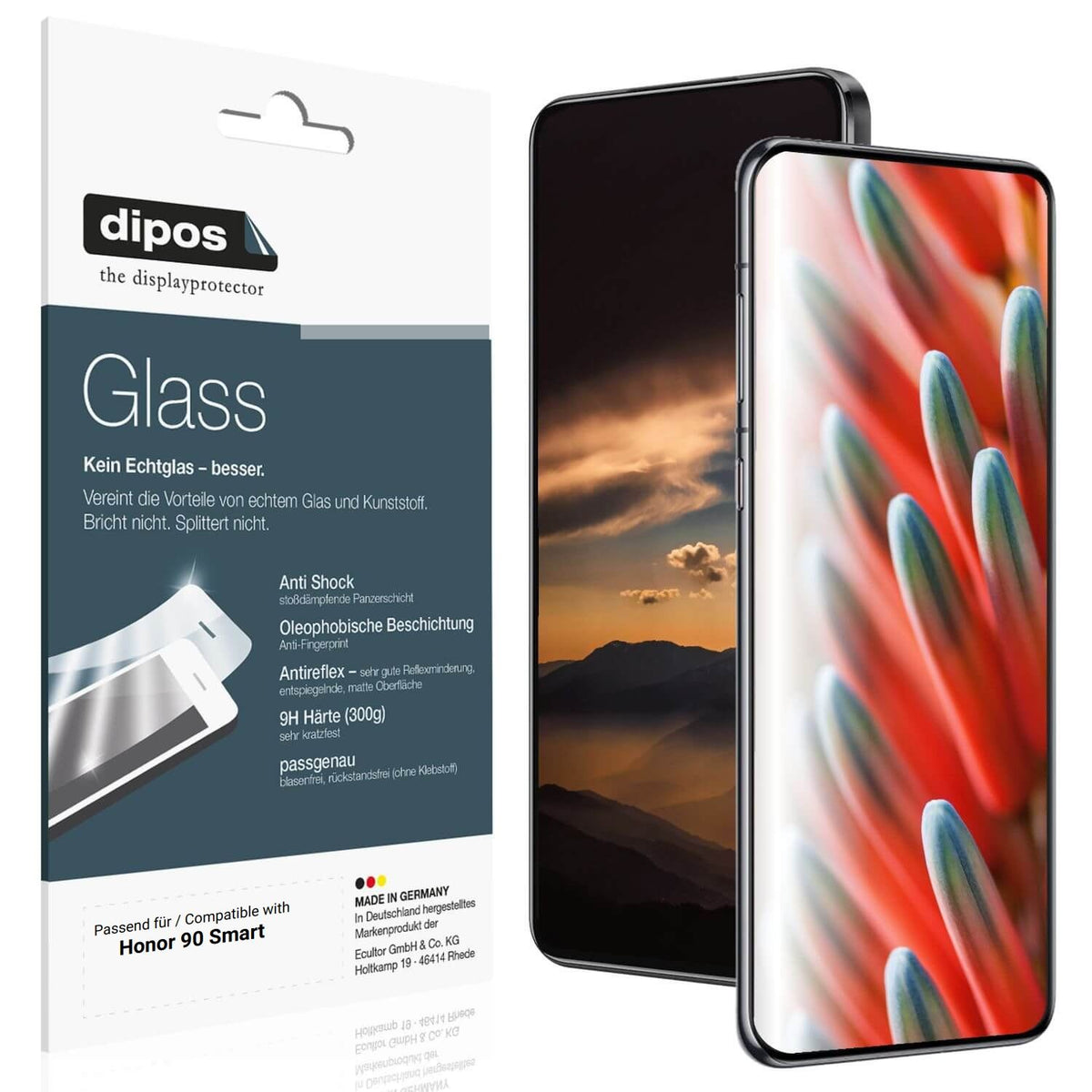 2x 9H Schutzfolie matt für Honor 90 Smart Panzerfolie