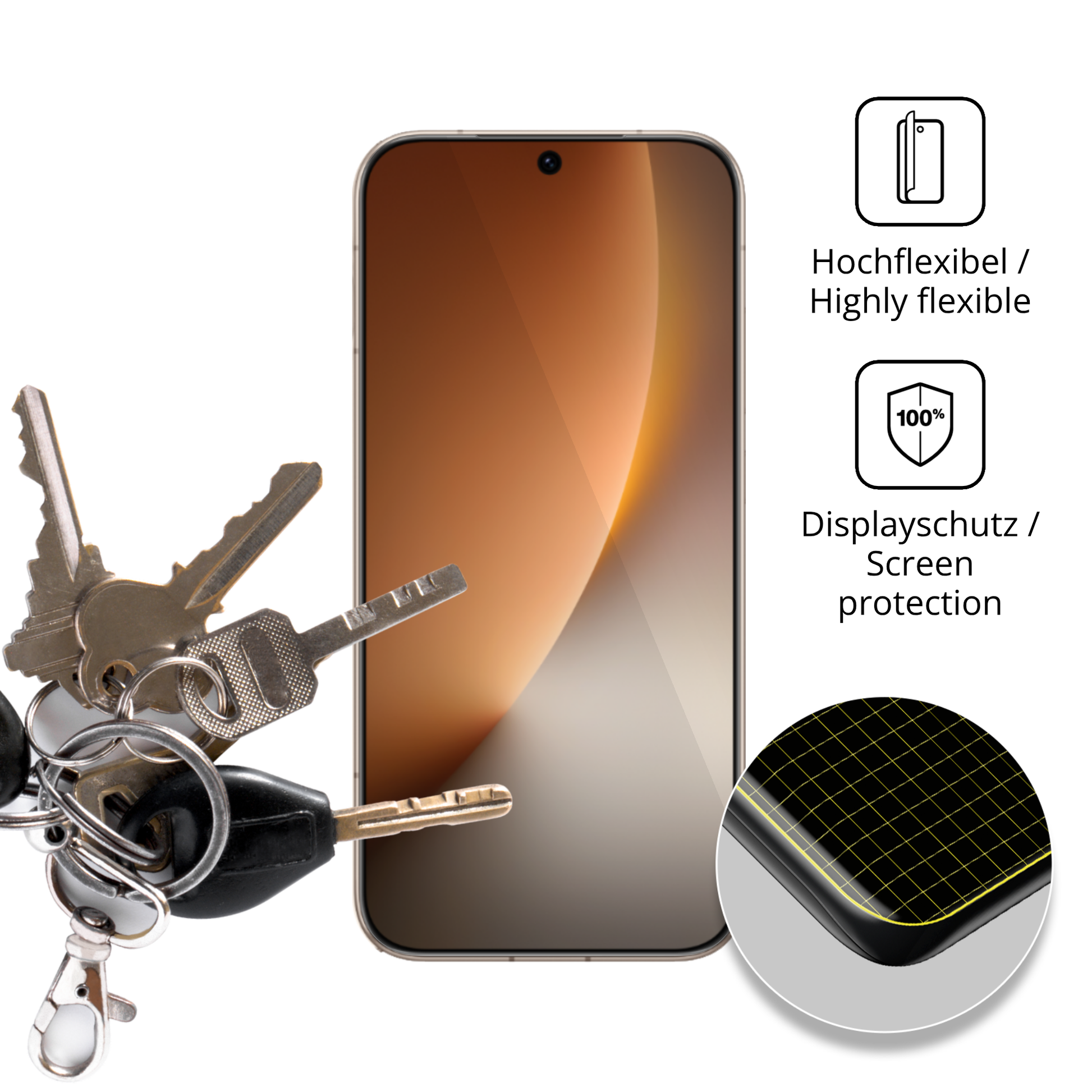 dipos Displayschutz für honormagic 8, transparente Oberfläche, geringe Dicke und perfekte Passform