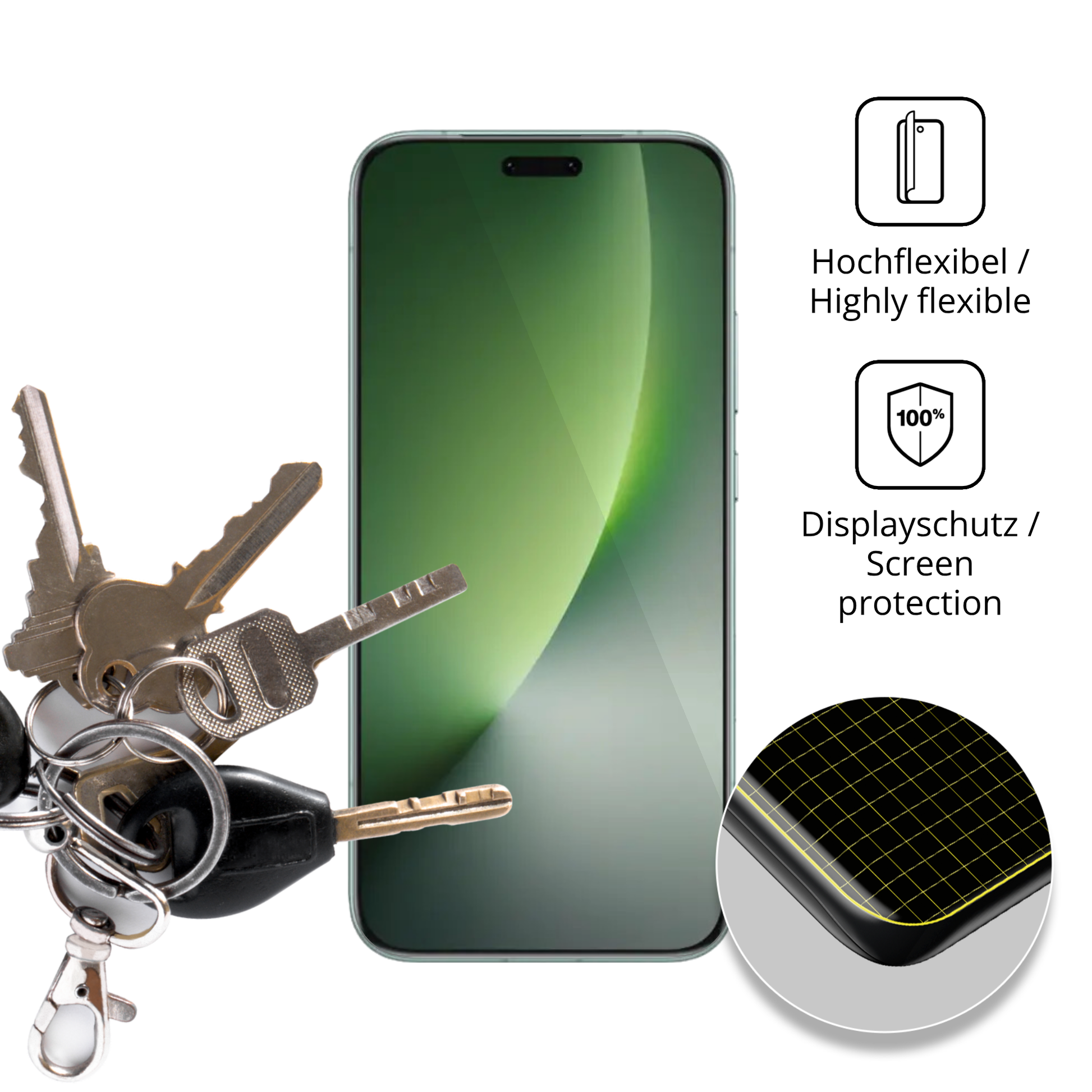 dipos Displayschutz für honormagic 8 pro, transparente Oberfläche, geringe Dicke und perfekte Passform