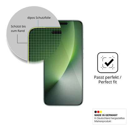 Schutzfolie mit optimaler Passform, zur Verwendung mit Hüllen geeignet