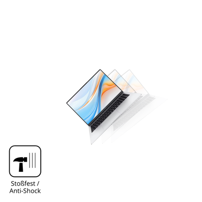 Schutz gegen Kratzer auf dem Honor MagicBook X16 Plus Glas durch Schlüssel, Stöße gegen die Tischkante oder Stürze
