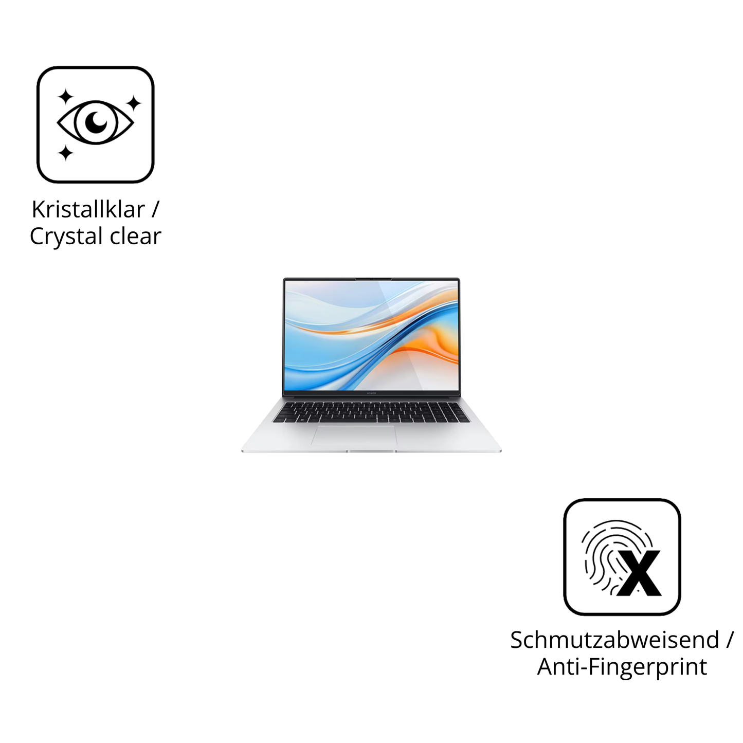 Flexible TPU-Folie passend zugeschnitten für Honor MagicBook X16 Plus, vollständige Abdeckung