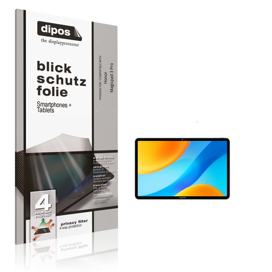 Blickschutzfolie von dipos passend für honormagicpad 3 pro, präziser Zuschnitt und blasenfrei montiert