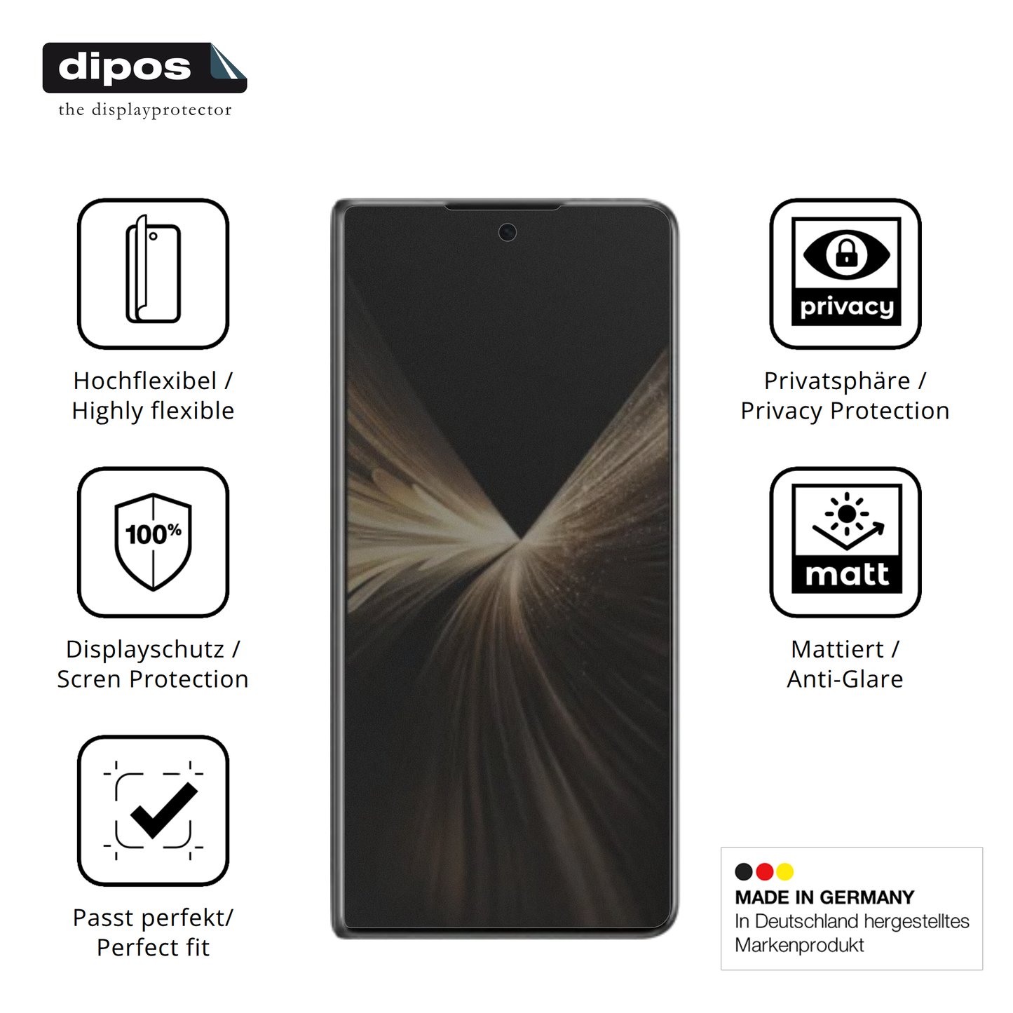 Full Cover Privacy Blickschutzfolie für Honor Magic V5 Aussenseite