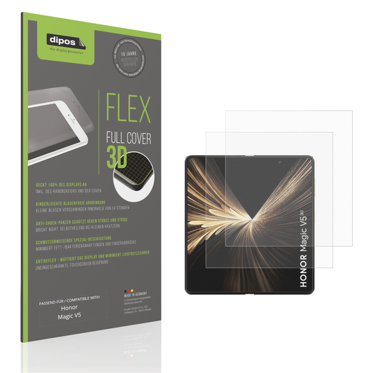 2x Full Cover Schutzfolie matt für Honor Magic V5 Innenseite