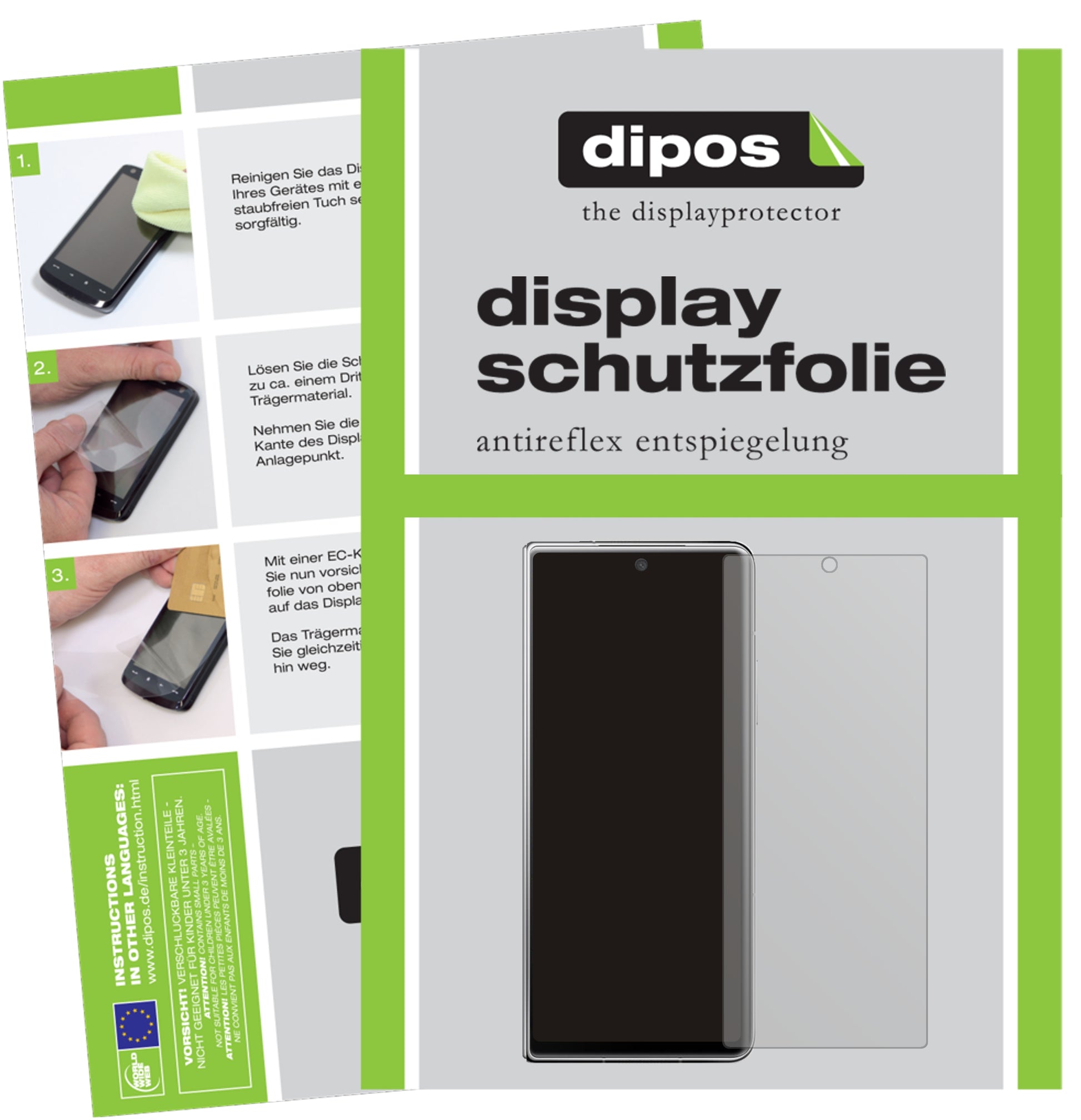 Matte Displayschutzfolie von dipos passend für Honor Magic V Rückseite, präziser Zuschnitt und blasenfrei montiert