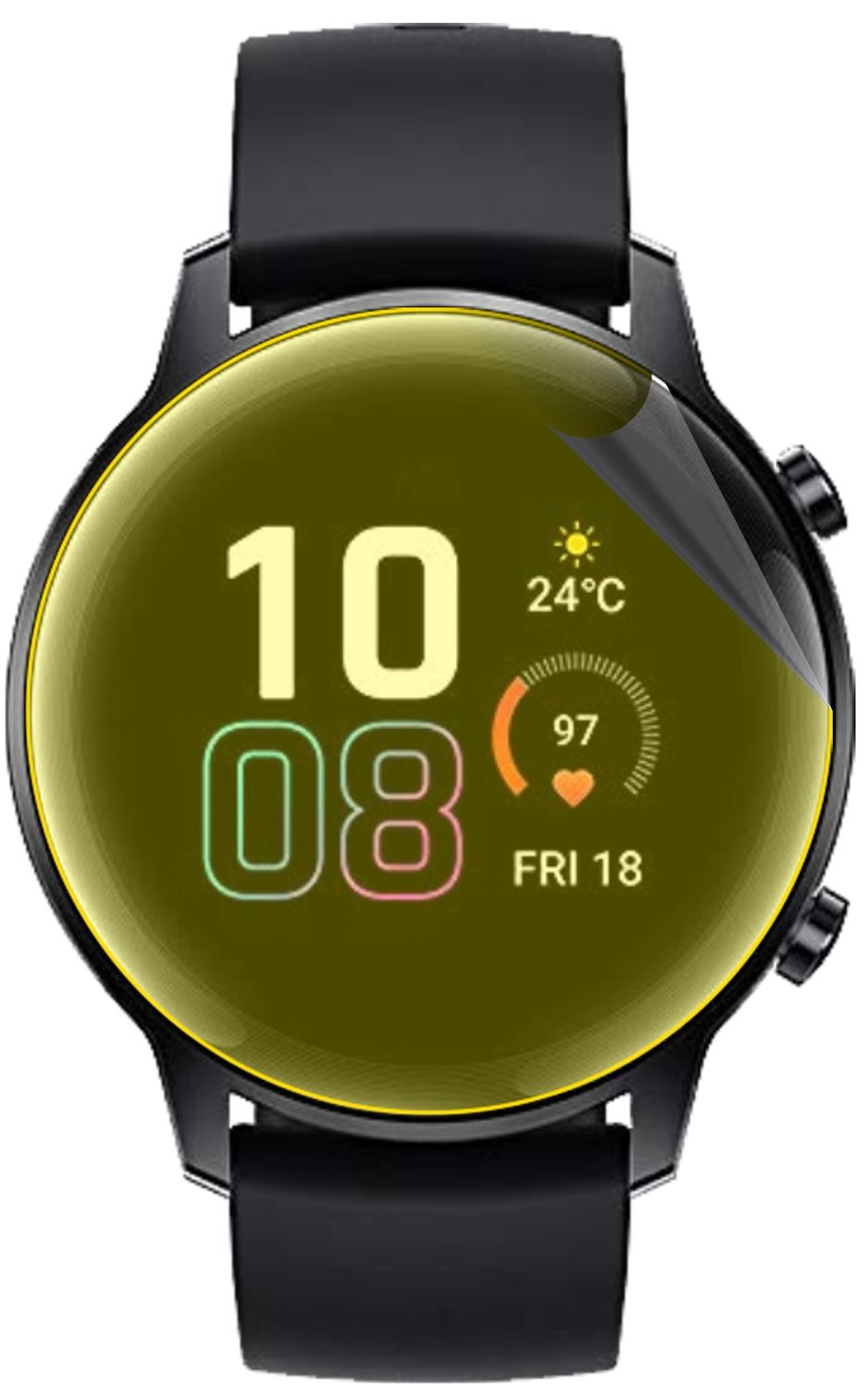 3x 3D Full Cover Schutzfolie für Honor Magic Watch 2 42mm