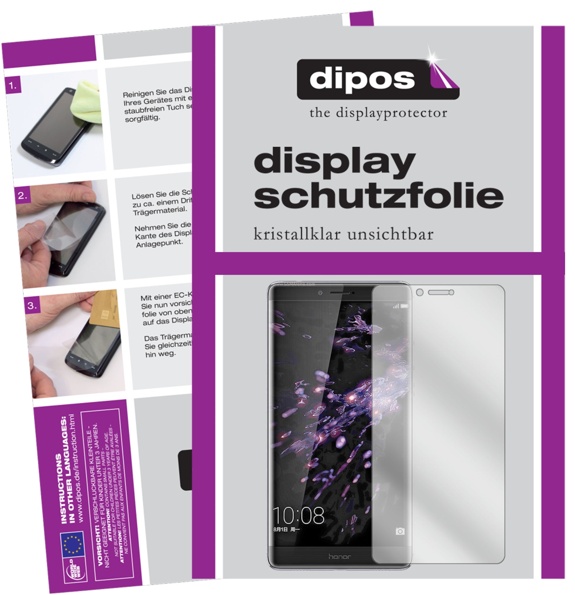 Perfekte Passform und ultimative Qualität: Unser 9H Panzerglas bietet Schutz für Honor-Note 8