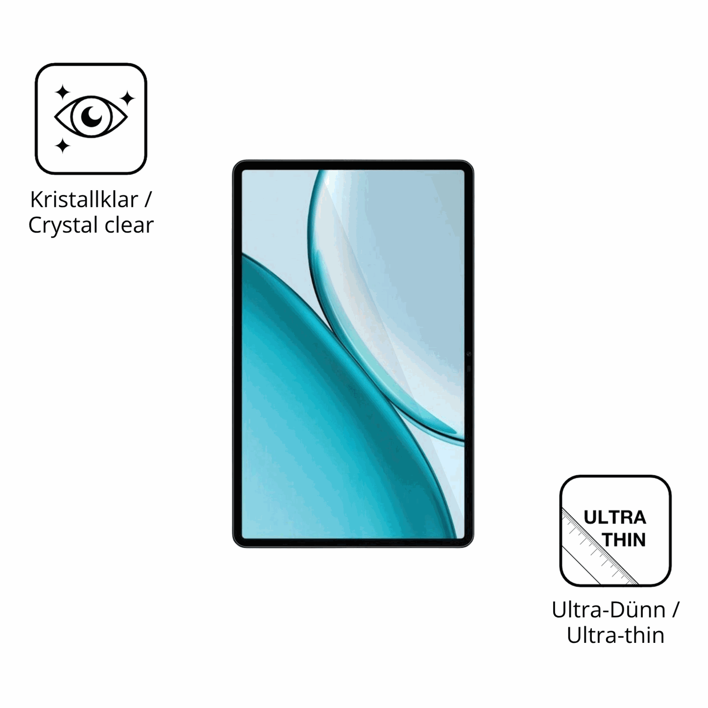 2x Schutzfolie klar für Honor Pad X10 Pro 11.5 Zoll Display-Schutzfolie