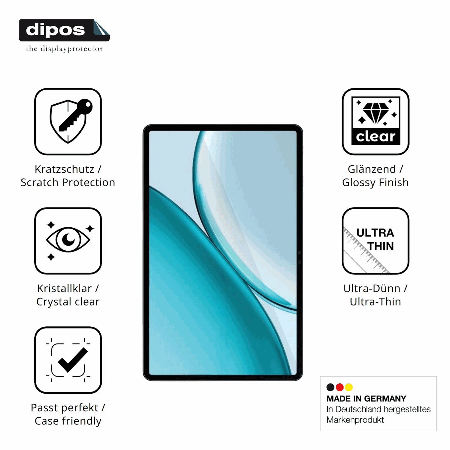 2x Schutzfolie klar für Honor Pad X10 Pro 11.5 Zoll Display-Schutzfolie