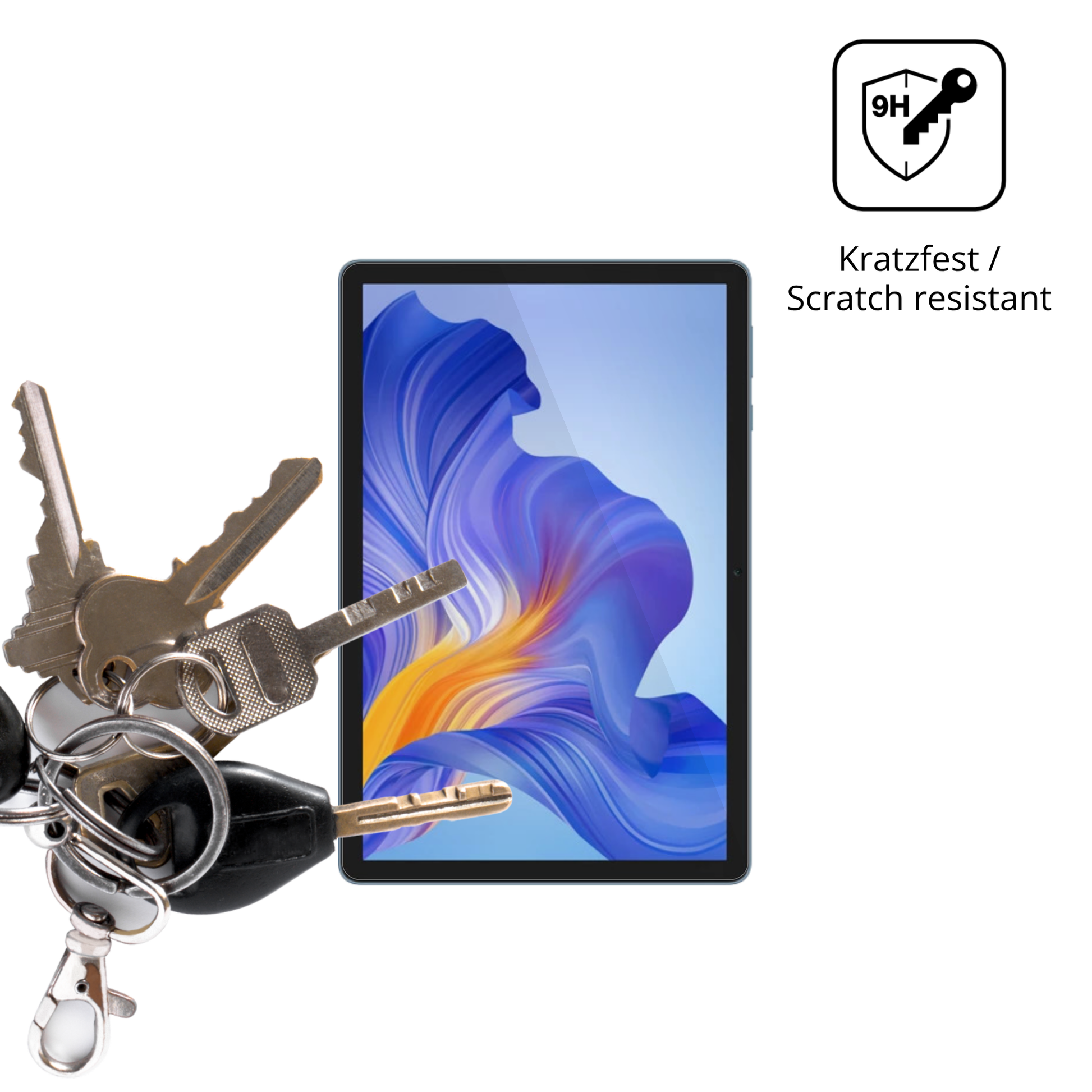 dipos Displayschutz für Honor Pad X8b, transparente Oberfläche, perfekte Passform auch für die Rundungen