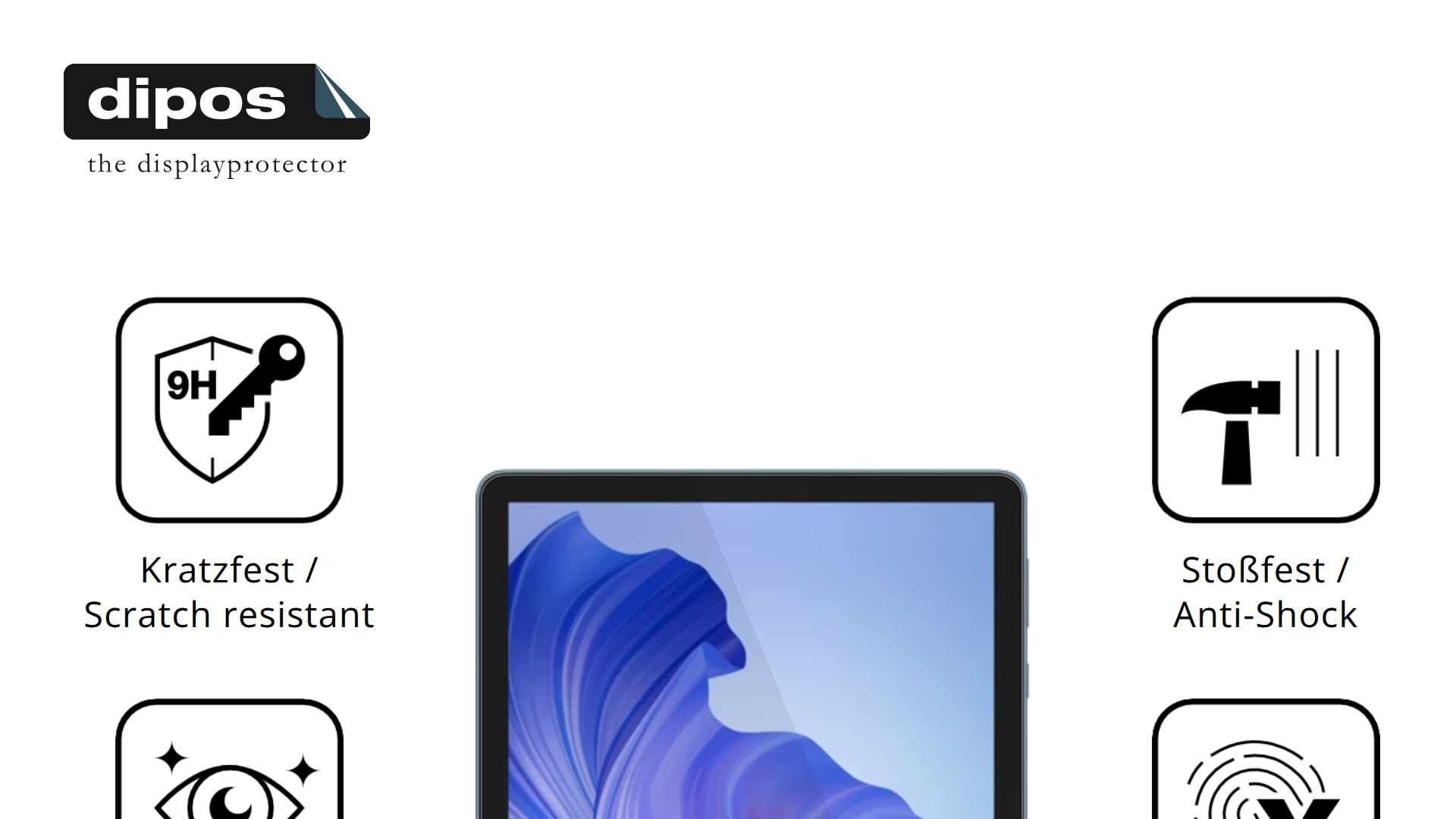 Displayschutz hergestellt in Deutschland, höchste Qualität made in Germany