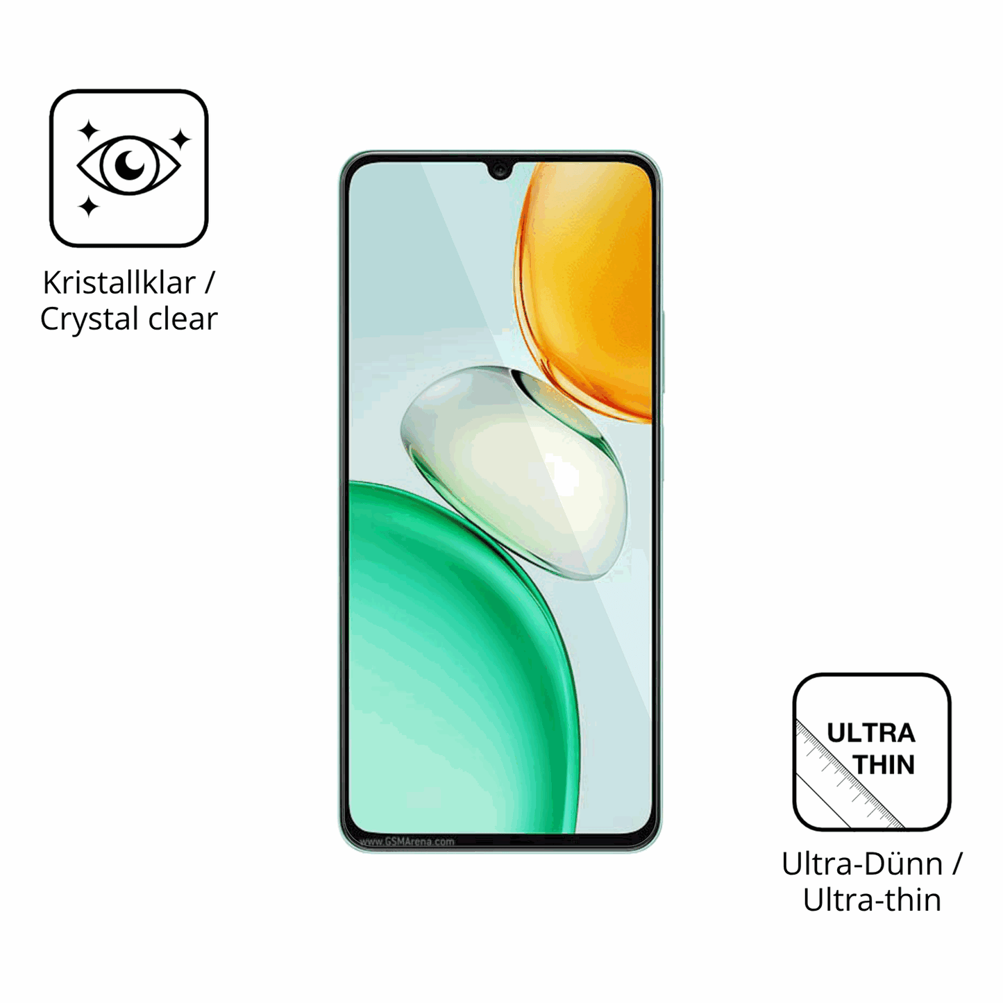 Dünne und klare Folie passend zugeschnitten für Honor Play 10