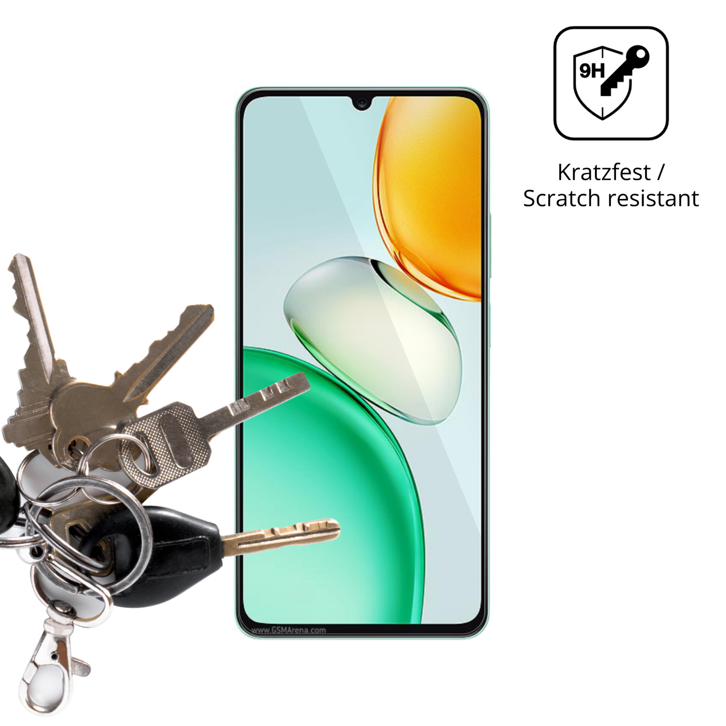 dipos Displayschutz für Honor Play 10, transparente Oberfläche, perfekte Passform auch für die Rundungen