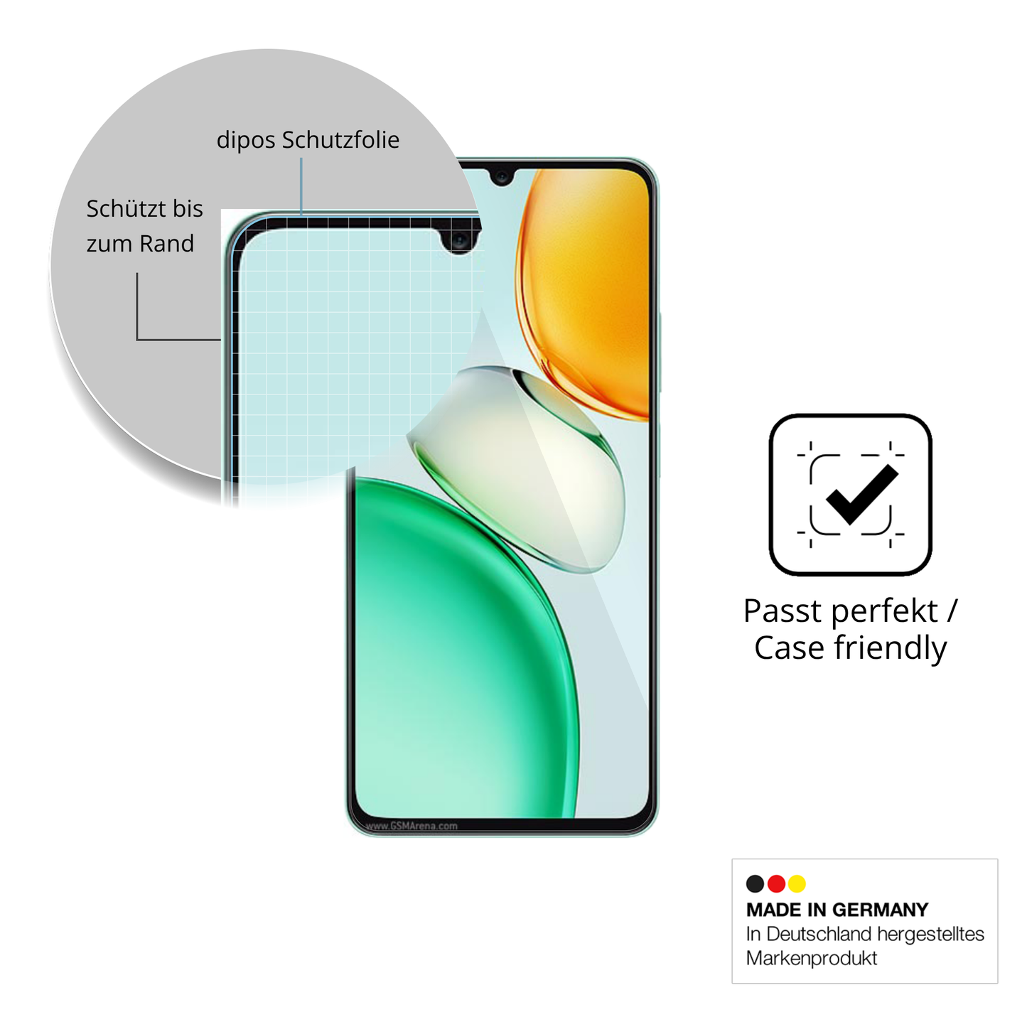 Besonders flexibler Displayschutz mit Anti-Shock-Schicht im Materialmix
