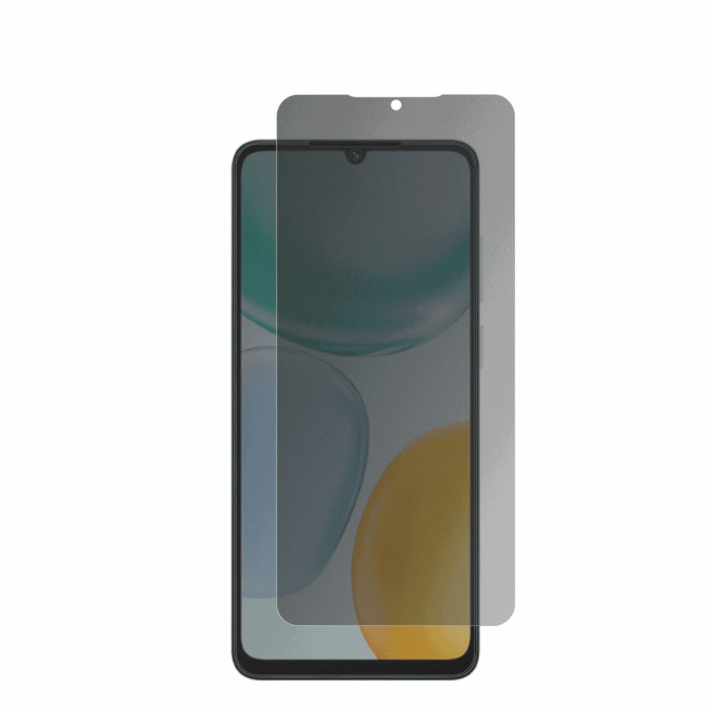 honorx5c mit aufgebrachtem dipos Displayschutz, der seitliche Einblicke blockiert