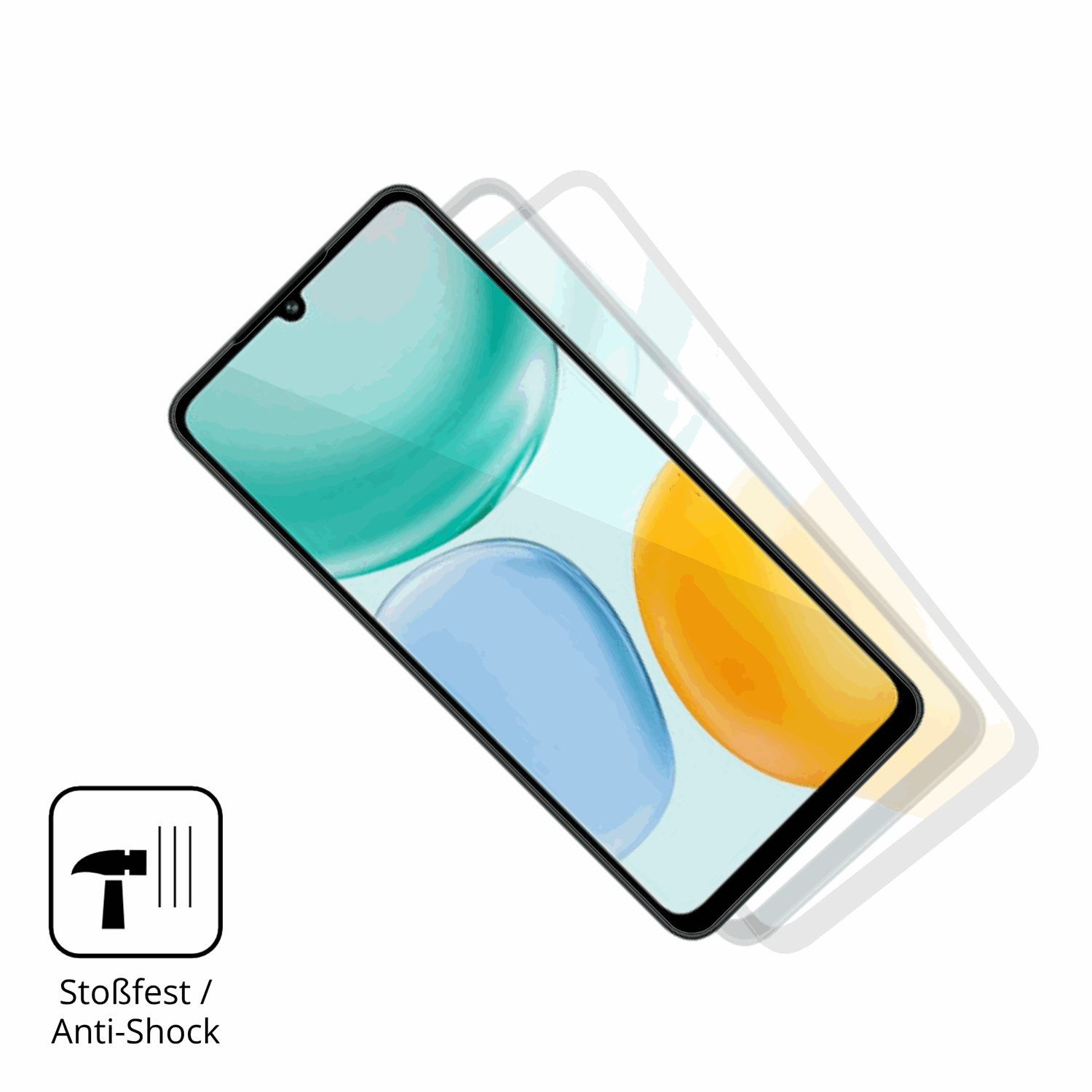 Schutz gegen Kratzer auf dem honorx5c Glas durch Schlüssel, Stöße gegen die Tischkante oder Stürze