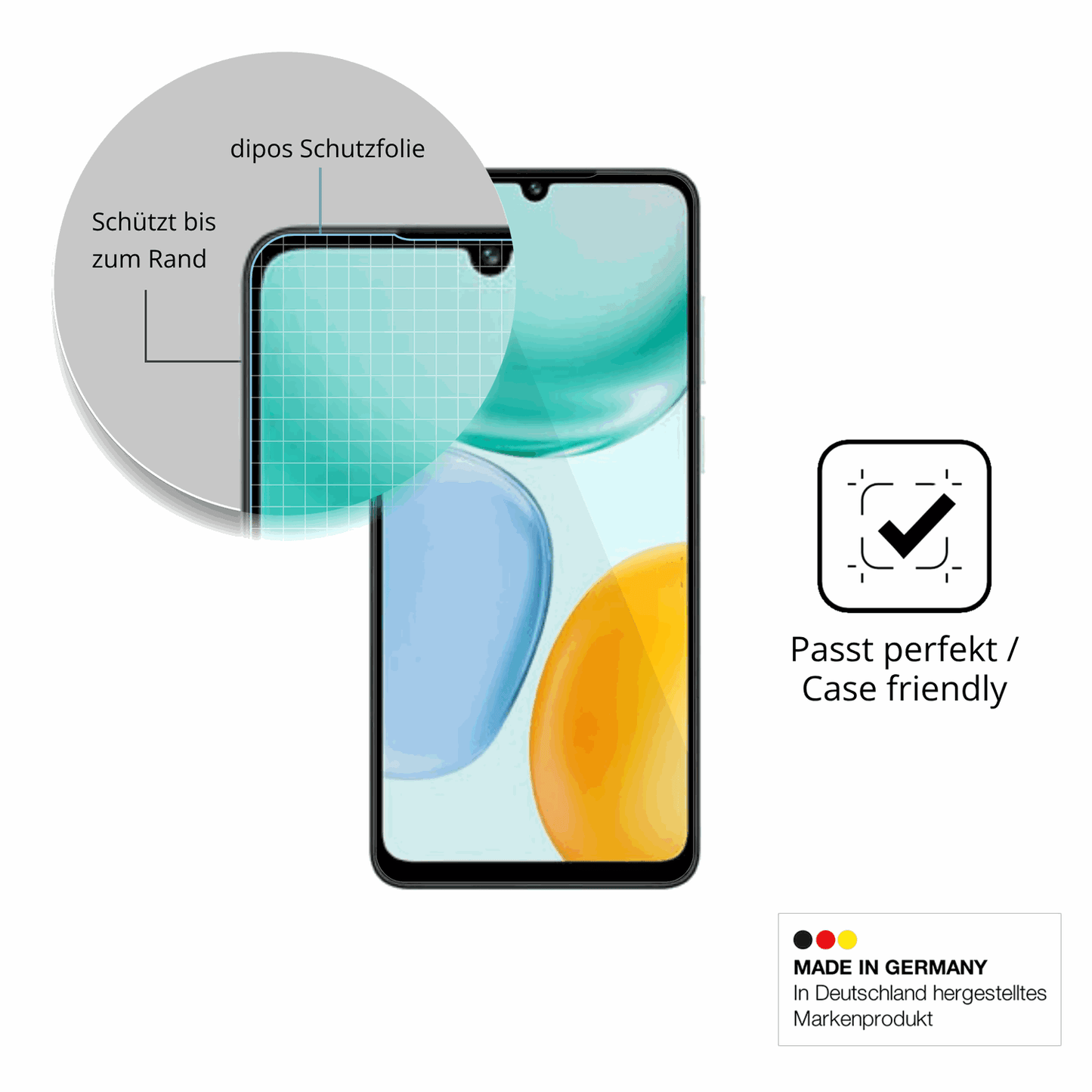 Besonders flexibler Displayschutz mit Anti-Shock-Schicht im Materialmix
