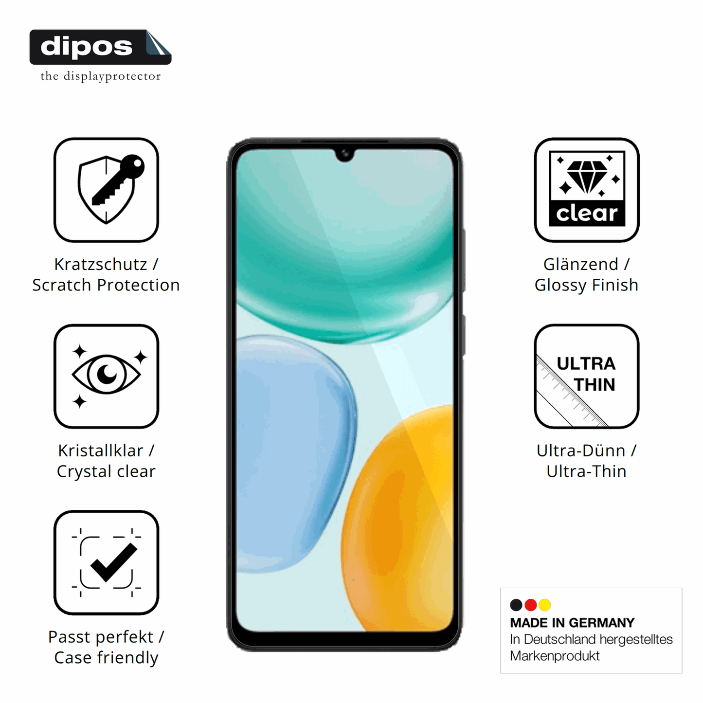 Displayschutz hergestellt in Deutschland, höchste Qualität made in Germany