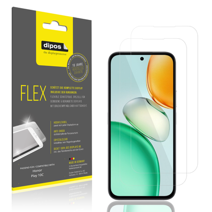 Klare Displayschutzfolie von dipos passend für Honor Play 10C, 100% Displayabdeckung und blasenfreie Montage