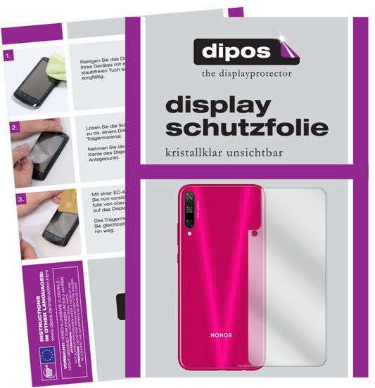 5x Schutzfolie klar für Huawei Enjoy 10 Rückseite Display-Schutzfolie