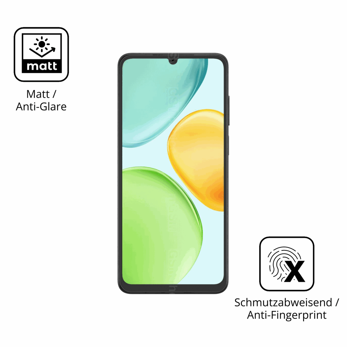 4x Schutzfolie matt für Honor Play 60A Display-Schutzfolie