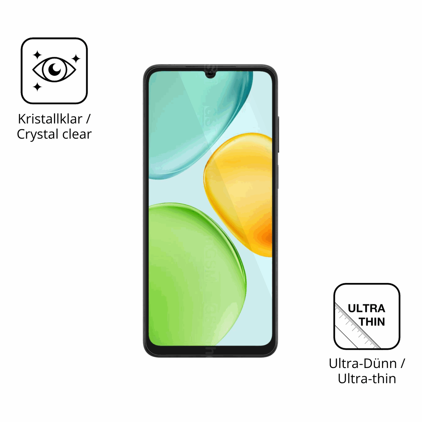 4x Schutzfolie klar für Honor Play 60A Display-Schutzfolie