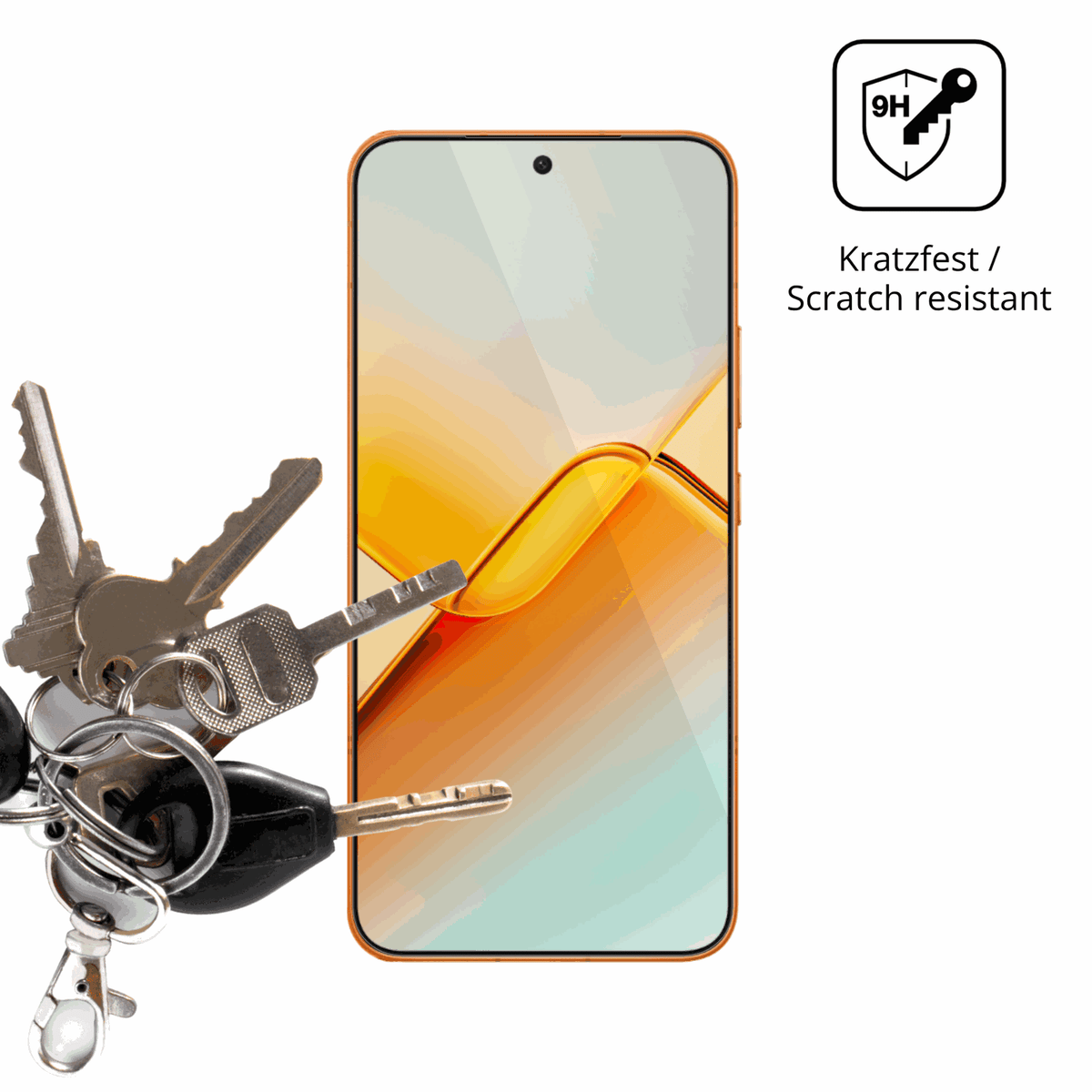 dipos Displayschutz für Honor Power2, transparente Oberfläche, perfekte Passform auch für die Rundungen