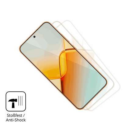 Schutz gegen Kratzer auf dem Honor Power2 Glas durch Schlüssel, Stöße gegen die Tischkante oder Stürze