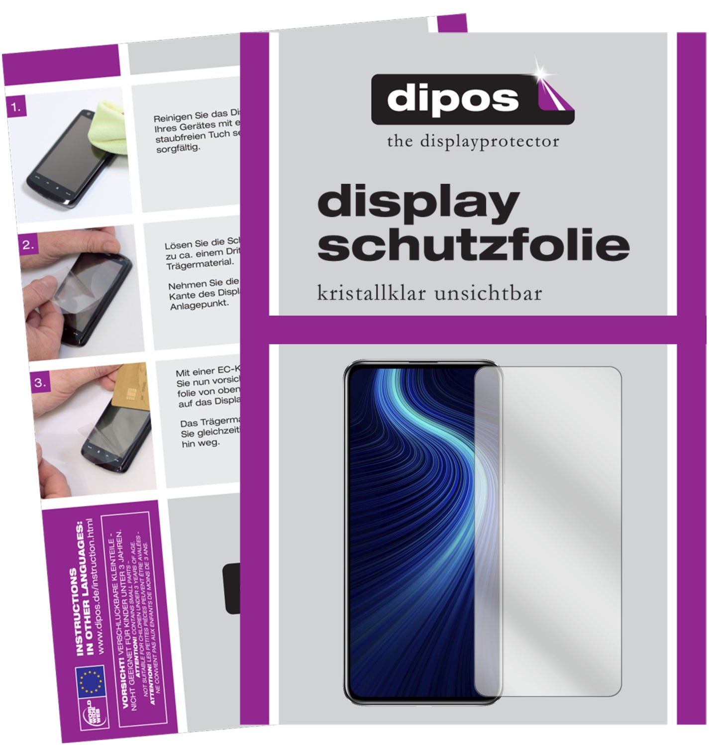 Kristallklare, dünne Schutzfolie: Kratzfest & passgenau für Honor-X10 5G