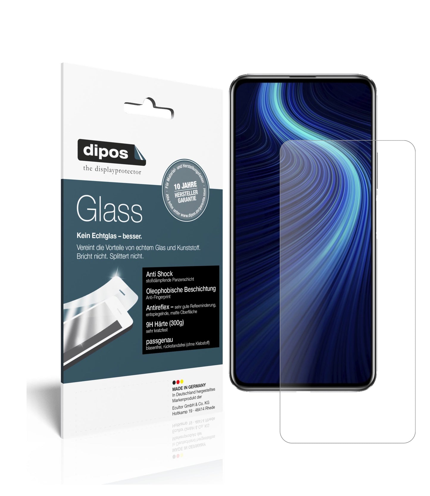 Mattes Panzerglas: Schutz vor Brüchen, Fingerabdrücken und Bildschirmblendung für Honor-X10 5G