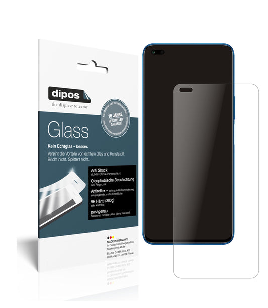 Matte Displayschutzfolie von dipos passend für Honor X20, 9H kratzfest und blasenfrei montiert