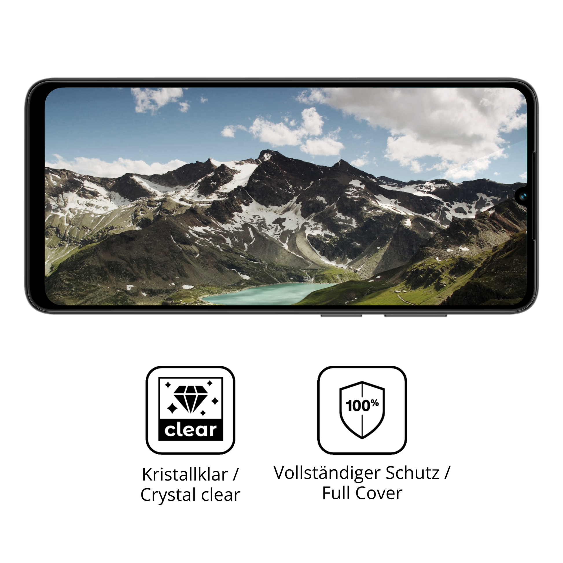 Dünne und klare Folie passend zugeschnitten für Honor X5c Plus