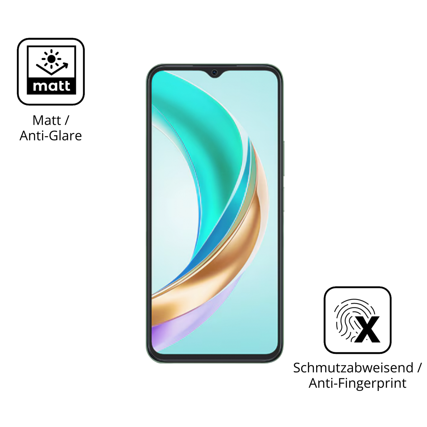 9H Hartbeschichtete, flexible Folie passend zugeschnitten für Honor X6b Plus