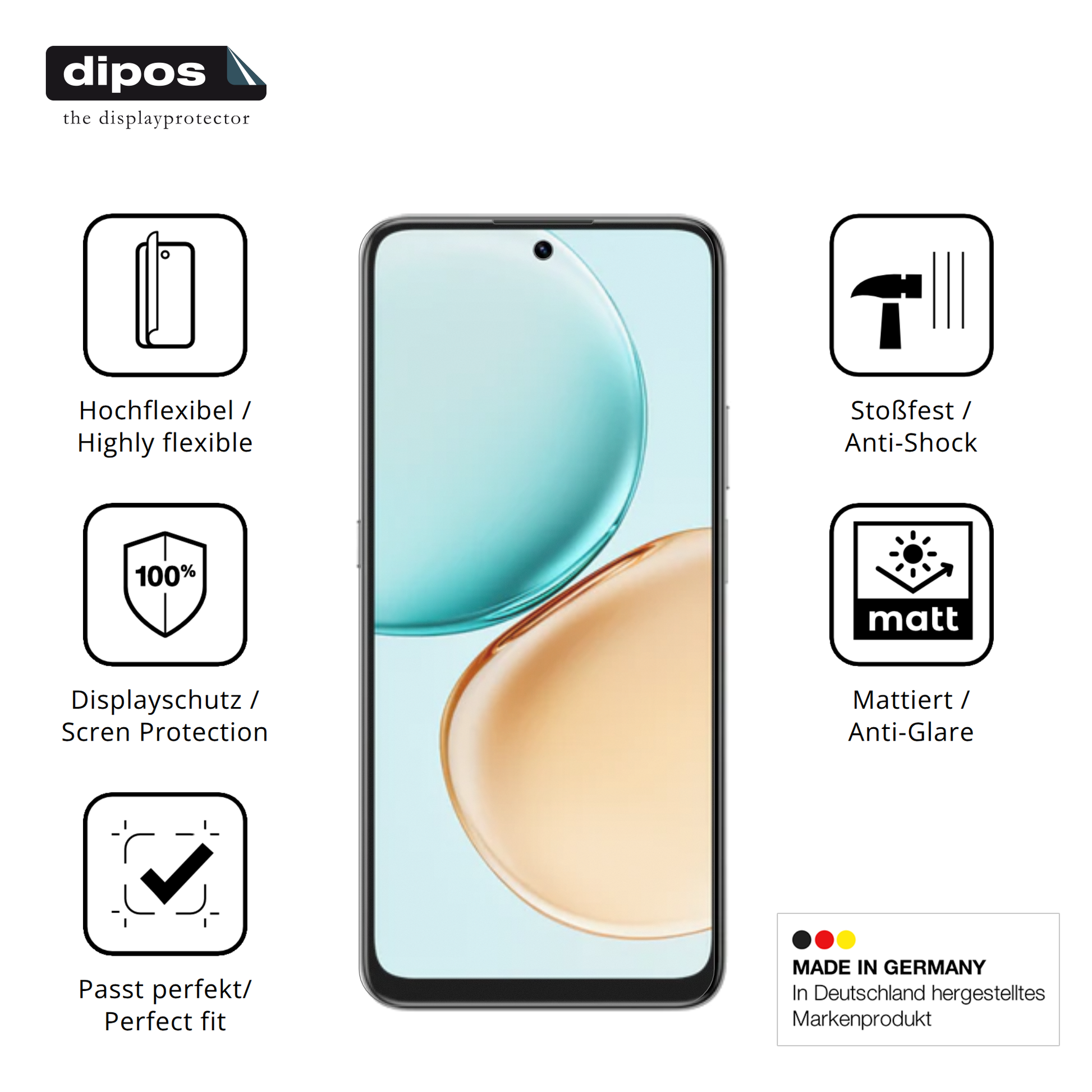 Displayschutz hergestellt in Deutschland, höchste Qualität made in Germany