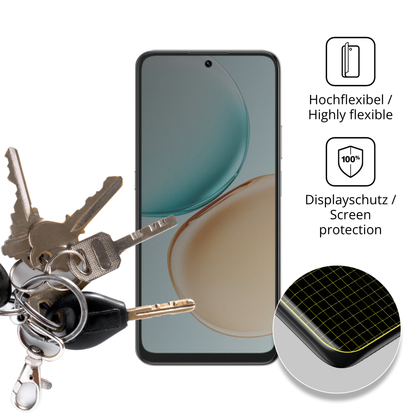 dipos Displayschutz für Honor X7d 4G, mit Blickschutzfilter und perfekter Passform auch für die Rundungen
