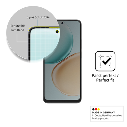 Schutz gegen Kratzer auf dem Honor X7d 4G Glas durch Schlüssel, Stöße gegen die Tischkante oder Stürze