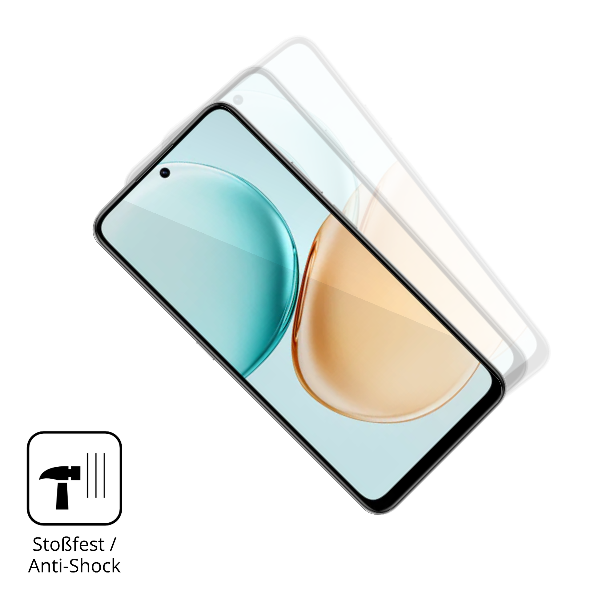 Schutz gegen Kratzer auf dem Honor X7d 4G Glas durch Schlüssel oder Ähnliches