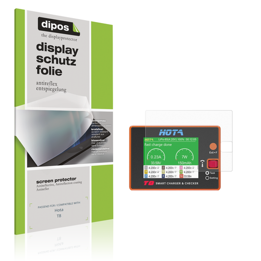Matte Displayschutzfolie von dipos passend für hotat8, präziser Zuschnitt und blasenfrei montiert